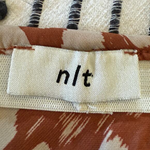 NO LESS THAN NLT | Brown Dotted Pull on Midi Slip Skirt | Size 3XL - Picture 4 of 5